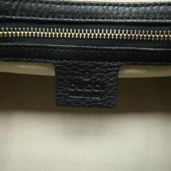 GUCCI Boston Black Leather Satchel 714-033125 - Picture 11 of 12